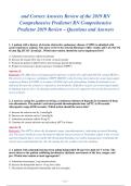 2019 RN Comprehensive Predictor Review&colon; 200 Questions with Correct Answers & Detailed Rationales - NCLEX-RN Exam Prep