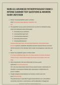 NURS 611 Advanced Pathophysiology Exam 2 Study Guide &vert; Intensive Summer Review Resource &vert; Advanced Nursing Exam Prep &vert; Updated 2027&sol;2028