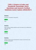 CWB 1 Chapter 6-Codes and&NewLine;Standards&colon; knowledge check&NewLine;Questions and Answers Verified&NewLine;Solutions Latest Update &lpar;2026&sol;2027&rpar;&NewLine;