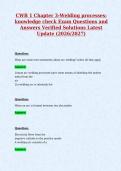 CWB 1 Chapter 3-Welding processes&colon;&NewLine;knowledge check Exam Questions and&NewLine;Answers Verified Solutions Latest&NewLine;Update &lpar;2026&sol;2027&rpar;