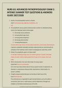 NURS 611 Advanced Pathophysiology Exam 2 Study Guide &vert; Intensive Summer Review Resource &vert; Advanced Nursing Exam Prep &vert; Updated 2027&sol;2028