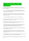Supply Chain 301 - Exam 1 - Iowa State Test Questions Fully Solved 2026 Edition&period;