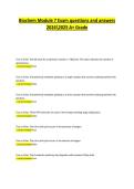 Biochem Module 7 Exam Questions and Answers 2024&sol;2025 &vert;Biochemistry Module 7 Study Guide &vert; Verified Solutions &vert; A&plus; Grade