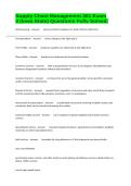 Supply Chain Management 301 Exam 3 &lpar;Iowa State&rpar; Questions Fully Solved&period;