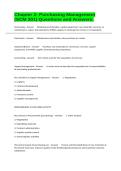 Chapter 2&colon; Purchasing Management &lpar;SCM 301&rpar; Questions and Answers&period;