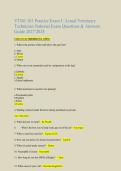 VTNE 101 Practice Exam I&colon; Actual Veterinary &NewLine;Tec&hstrok;nician National Exam Questions & Answers &NewLine;Guide 2027&sol;2028 