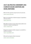 ACCT 526 PRACTICE ASSESSMENT 2026&NewLine;COMPLETE SOLVED QUESTIONS AND&NewLine;MODEL RESPONSES