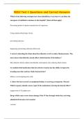 N352 Test 1 Questions and Correct Answers
