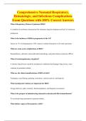 Comprehensive Neonatal Respiratory&comma;&NewLine;Hematologic&comma; and Infectious Complications&NewLine;Exam Questions with 100&percnt; Correct Answers