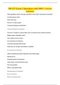 NR 327 Exam 2 Questions with 100&percnt; Correct&NewLine;Answers