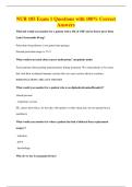 NUR 185 Exam 1 Questions with 100&percnt; Correct&NewLine;Answers