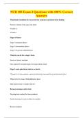 NUR 185 Exam 2 Questions with 100&percnt; Correct&NewLine;Answers