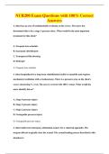 NUR200 Exam Questions with 100&percnt; Correct&NewLine;Answers