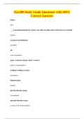 Nur200 Study Guide Questions with 100&percnt;&NewLine;Correct Answers