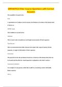 ORTHOTICS Fitter Course Questions with Correct&NewLine;Answers