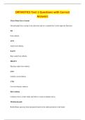 ORTHOTICS Test 1 Questions with Correct&NewLine;Answers