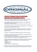 CRITICAL THINKING CLINICAL REASONING QUESTIONS AND ANSWERS RATED A&period;pdf