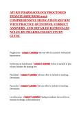ATI RN PHARMACOLOGY PROCTORED EXAM FLASHCARDS 2026  COMPREHENSIVE MEDICATION REVIEW WITH PRACTICE QUESTIONS&comma; CORRECT ANSWERS&comma; AND DETAILED RATIONALES  NCLEX-RN PHARMACOLOGY STUDY GUIDE&NewLine;