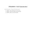 ENG01 &lpar;English&rpar; - Oral Communication Class Notes &lpar;Grade 11&comma; 1st Semester&rpar;