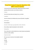 Texas Pest Control Categories Questions with&NewLine;100&percnt; Correct Answers