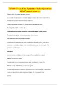 TFM08 Texas Fire Sprinkler Rules Questions&NewLine;with Correct Answers