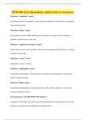 TFM-08 Test Questions with Correct Answers