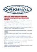 ARKANSAS JURISPRUDENCE COUNSELING CORRECT FINALS QUESTIONS AND ANSWERS