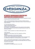 NC DENTAL JURISPRUDENCE UPDATED 2026 QUESTIONS AND ANSWERS RATED A&period;pdf