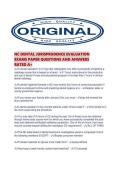 NC DENTAL JURISPRUDENCE EVALUATION EXAMS PAPER QUESTIONS AND ANSWERS RATED A&period;pd