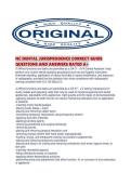 NC DENTAL JURISPRUDENCE CORRECT GUIDE QUESTIONS AND ANSWERS RATED A&period;pdf