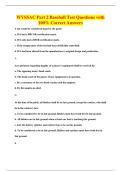 WVSSAC Part 2 Baseball Test Questions with&NewLine;100&percnt; Correct Answers