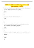 WVSSAC 2025 Football Test Questions with&NewLine;100&percnt; Correct Answers