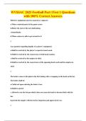 WVSSAC 2025 Football Part 1Test 1 Questions&NewLine;with 100&percnt; Correct Answers