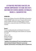 ATI PEDIATRICS PROCTORED EXAM 2023 &vert; RN NURSING COMPREHENSIVE TEST BANK 2026&sol;2027 &vert; QUESTIONS WITH VERIFIED ANSWERS & RATIONALES &vert; GRADED A&plus; &vert; GUARANTEED PASS