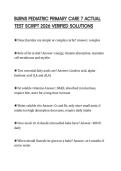 BURNS PEDIATRIC PRIMARY CARE 7 ACTUAL&NewLine;TEST SCRIPT 2026 VERIFIED SOLUTIONS&NewLine;