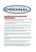 FSVO PAPER ACTUAL SET QUESTIONS AND ANSWERS RATED A&period;pdf