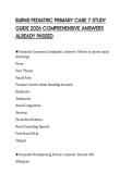 BURNS PEDIATRIC PRIMARY CARE 7 STUDY&NewLine;GUIDE 2026 COMPREHENSIVE ANSWERS&NewLine;ALREADY PASSED