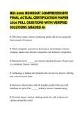 BUS 6600 BOOKOUT COMPREHENSIVE&NewLine;FINAL ACTUAL CERTIFICATION PAPER&NewLine;2026 FULL QUESTIONS WITH VERIFIED&NewLine;SOLUTIONS GRADED A&plus;