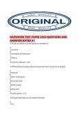 HAZWOPER TEST PAPER 2026 QUESTIONS AND ANSWERS RATED A&period;pdf