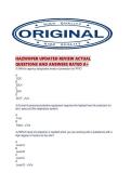 HAZWOPER UPDATED REVIEW ACTUAL QUESTIONS AND ANSWERS RATED A&period;pdf