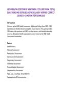HESI HEALTH ASSESSMENT NIGHTINGALE COLLEGE EXAM 2026 &vert; QUESTIONS AND DETAILED ANSWERS &vert; 100&percnt; VERIFIED CORRECT &lpar;GRADE A&plus;&rpar; INSTANT PDF DOWNLOAD