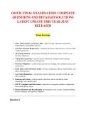 OMVIC FINAL EXAMINATION COMPLETE &NewLine;QUESTIONS AND DETAILED SOLUTIONS &NewLine;LATEST UPDATE THIS YEAR JUST &NewLine;RELEASED 