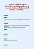 CWB level 1 chapter 5 Basic&NewLine;Inspection Methods Questions and&NewLine;Answers Verified Solutions Latest&NewLine;Update &lpar;2026&sol;2027&rpar;