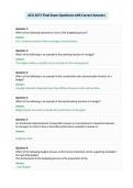 ACG 2071 Final Exam Questions with Correct Answers
