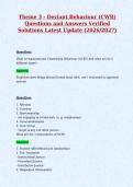 Theme 3 - Deviant Behaviour &lpar;CWB&rpar;&NewLine;Questions and Answers Verified&NewLine;Solutions Latest Update &lpar;2026&sol;2027&rpar;