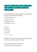 NSCA CPT UPDATED ACTUAL QUESTIONS &NewLine;AND CORRECT ANSWERS COMPLETE &NewLine;STUDY GUIDE 