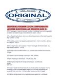 CALIFORNIA FIREARM SAFETY COMPREHENSIVE UPDATED QUESTIONS AND ANSWERS SURE A&period;pdf