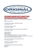 CALIFORNIA FIREARM SAFETY CORRECT FINAL EXAM QUESTIONS AND ANSWERS SURE A&period;pdf