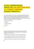 ATI RN COMPREHENSIVE PREDICTOR 200 QUESTIONS WITH ALL CORRECT ANSWERS ALREADY GRADED A&plus;&period;