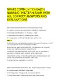 NR442 MIDTERM EXAM WITH ALL CORRECT ANSWERS AND EXPLANATIONS